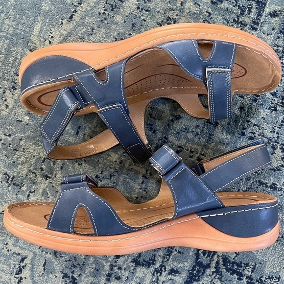 Shoes - Blue Sandals 8/39 NWOT